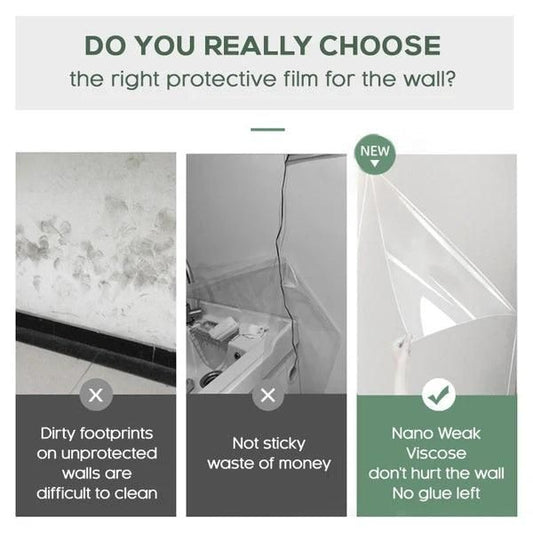 Self-Adhesive Transparent Electrostatic Wall Protection Film Buy 1 Get 1 Free